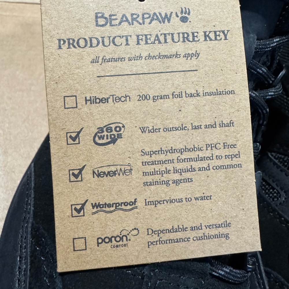 BearPaw Women's Black Hiking Boots - Picture 9 of 9